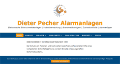 Desktop Screenshot of pecher-alarmanlagen.de