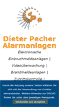 Mobile Screenshot of pecher-alarmanlagen.de